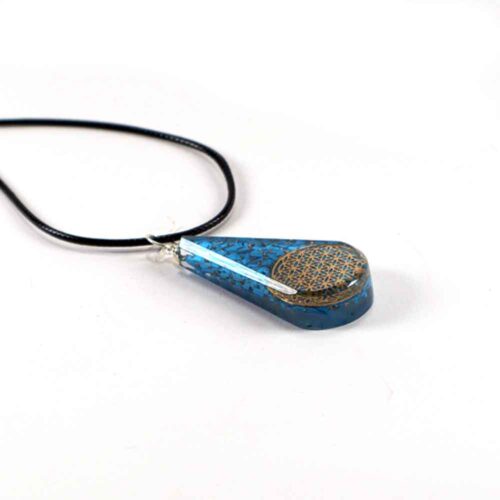 Orgonite pendant or keychain, Turquoise - Image 3
