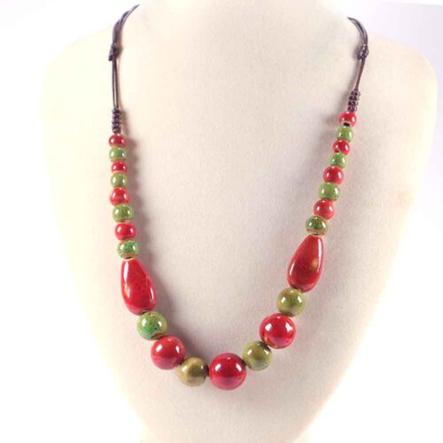 Mystical Dance, Necklace, Ceramic Beads - Image 2