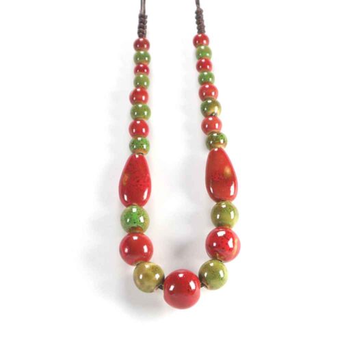 Mystical Dance, Necklace, Ceramic Beads - Image 4