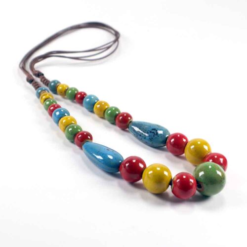 Dance of Colors, Necklace, Ceramic Beads - Image 4