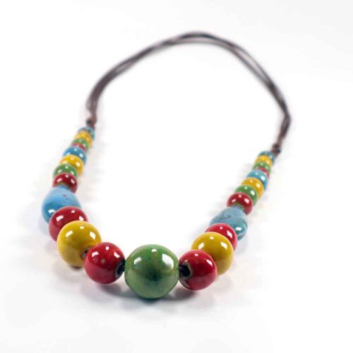 Dance of Colors, Necklace, Ceramic Beads - Image 3