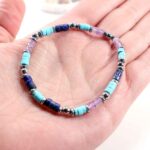 Celestial Harmony with Amethyst, Turquoise, Lapis Lazuli and Hematite, Heishi (discs) - Image 5