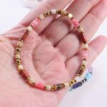 Solar Impulse Bracelet with Red Jasper, Tiger’s Eye, Cherry Quartz, Yellow Mother of Pearl and Gold Hematite
