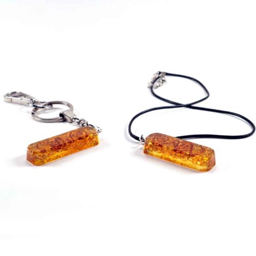 Orgonite Pendant or Keychain, Citrine - Image 6