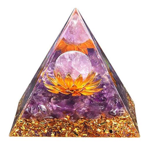 Protective Orgonite Pyramid with Amethyst - Image 3