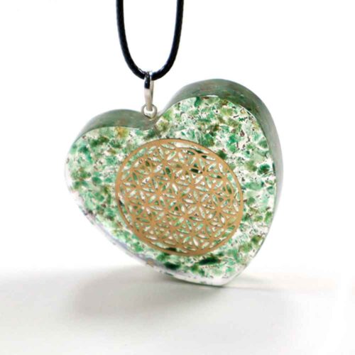 Orgonite Heart Pendant with the Flower of Life - Image 7