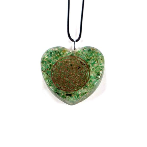 Orgonite Heart Pendant with the Flower of Life - Image 8