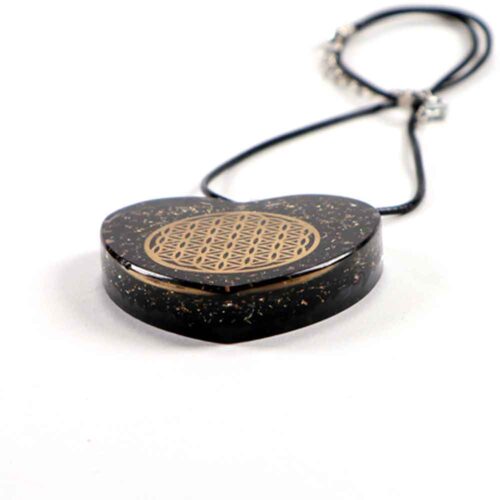 Orgonite Heart Pendant with the Flower of Life - Image 16