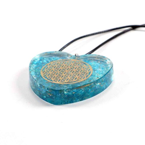 Orgonite Heart Pendant with the Flower of Life - Image 22