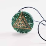 Orgonite Pendant with Malachite and Interlocking Triangles - Image 6