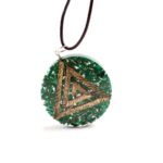 Orgonite Pendant with Malachite and Interlocking Triangles - Image 5