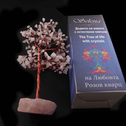 Tree of Love with Rose Quartz on a Solid Natural Stone Base - Image 5