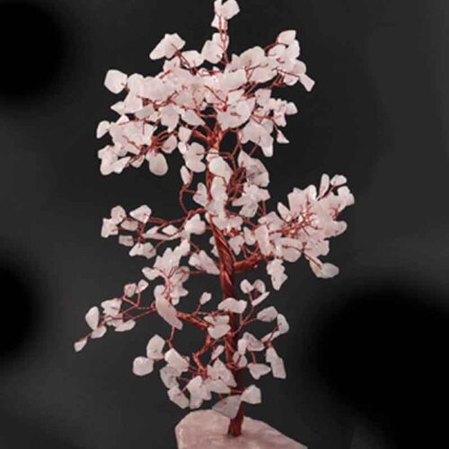 Tree of Love with Rose Quartz on a Solid Natural Stone Base - Image 4