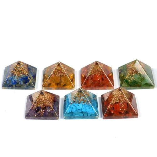 Mini Orgonite Pyramids for the 7 Chakras, in a Beautiful Box - Image 4