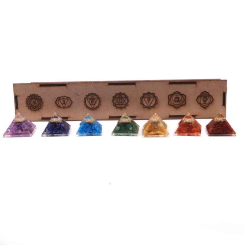 Mini Orgonite Pyramids for the 7 Chakras, in a Beautiful Box - Image 3