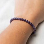 Dark Lepidolite, Handmade Bracelet, Natural Stone, Class A - Image 2