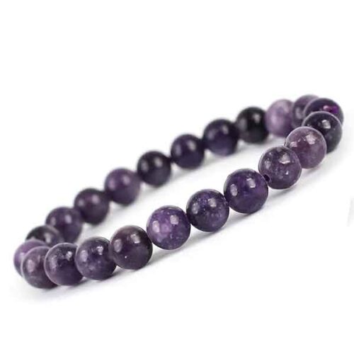 Dark Lepidolite, Handmade Bracelet, Natural Stone, Class A - Image 3