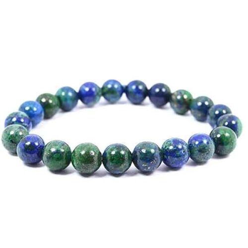 Azurite with Malachite, Handmade Natural Stone Bracelet - Image 2