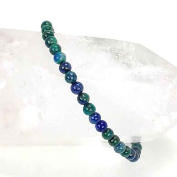 Azurite with Malachite, Handmade Natural Stone Bracelet