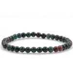 Bloodstone (Heliotrope), Class A, Natural Stone Stretch Bracelet - Image 3