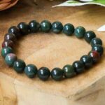 Bloodstone (Heliotrope), Class A, Natural Stone Stretch Bracelet - Image 6