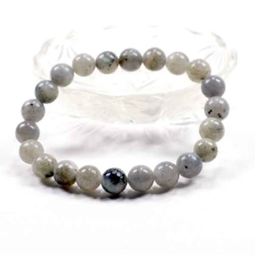 Light Labradorite, Natural Stone Bracelet, Different Bead Sizes - Image 6