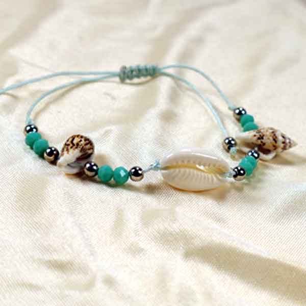 midicgki Colorful Shells with Whelk Shells, Trendy Anklets or Bracelets - Image 1