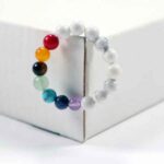 7-Chakra Balancing Ring with Howlite