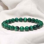 Malachite, Class A, Handmade Natural Stone Bracelet - Image 3