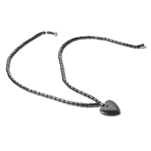 Balance and Style, Necklace and Heart-Shaped Hematite Pendant - Image 5