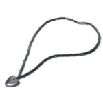 Balance and Style, Necklace and Heart-Shaped Hematite Pendant