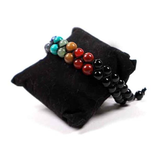 Chakra Balancing, Double Bracelet with Black Tourmaline - Image 4