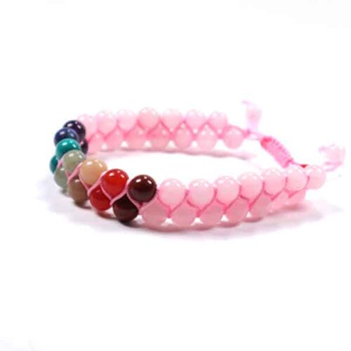 Chakra Balancing, Double Bracelet with Rose Quartz - Image 3