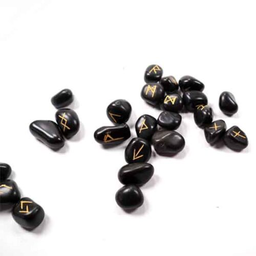 Luxury Black Tourmaline Rune Set with Booklet, in a Beautiful Wooden Box - Image 15