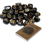 Luxury Black Tourmaline Rune Set with Booklet, in a Beautiful Wooden Box - Image 7