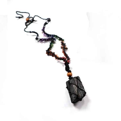 “Protection and Energy Cleansing” Necklace with Black Tourmaline and Stones for the 7 Chakras - Image 2