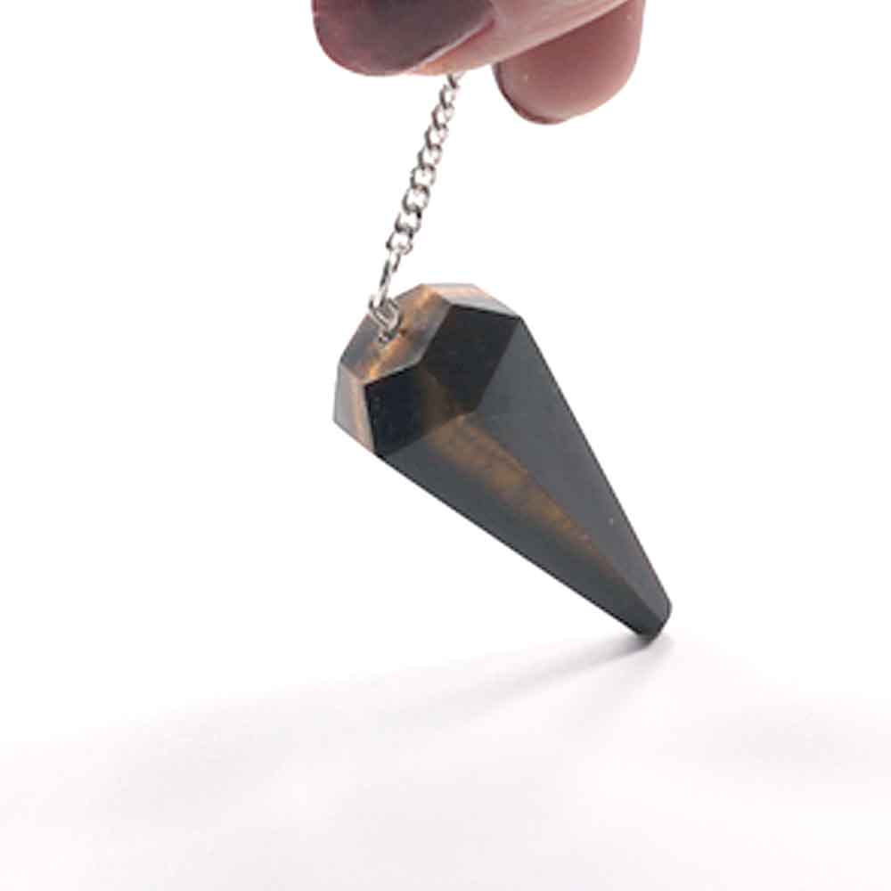 mahalo-tigrovo-oko-1 Dowsing Pendulum, Tiger’s Eye, High-Quality Natural Stone - Image 1