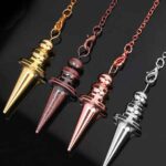 Luxury Dowsing Pendulum, Disc-Shaped, Openable, Copper - Image 3