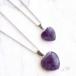 Amethyst heart pendant