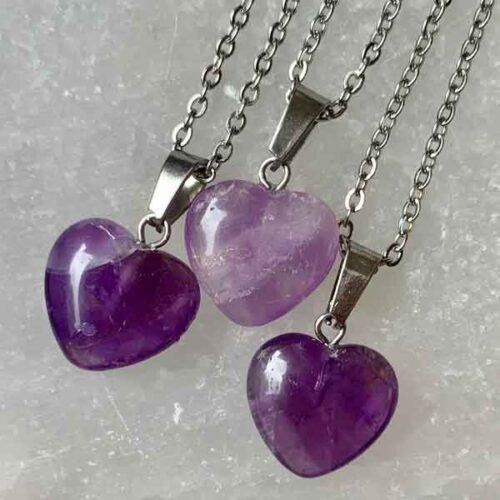 Amethyst heart pendant - Image 3