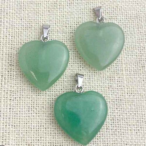 Green Aventurine heart pendant - Image 2