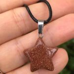 Yellow Goldstone, star pendant - Image 2