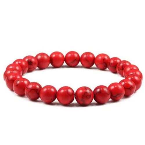 Turkite – bracelet with synthetic beads in red or blue - Image 5
