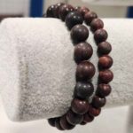 Matte Dark Heliotrope (Bloodstone) Bracelet
