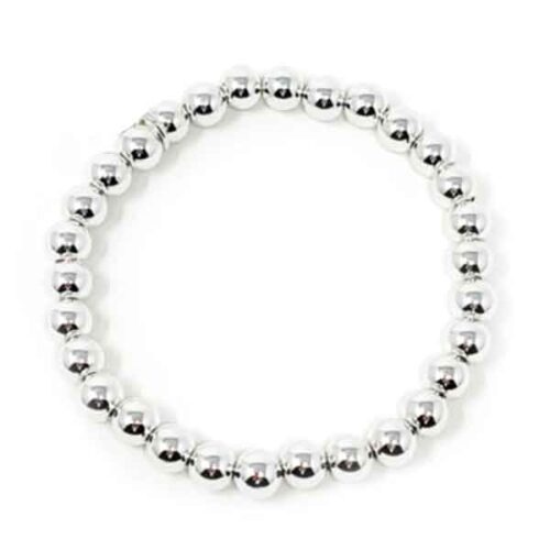 Hematite, Non-Magnetic, Bright Silver-Tone - Handmade Bracelet - Image 2