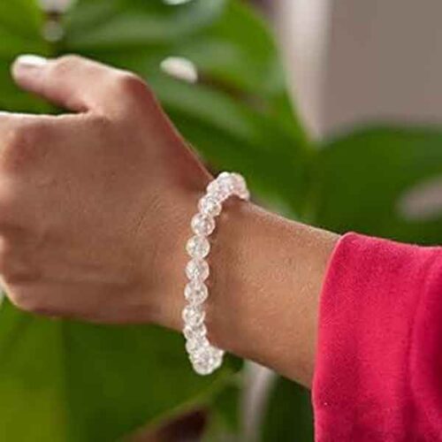 Crackle (frosted) crystal, glass, bracelet - Image 3