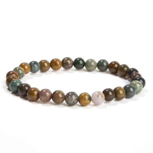 Ocean Jasper, Natural Stone Bracelet, Various Bead Sizes - Image 2