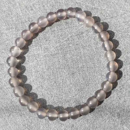 Grey Quartz, handmade natural stone bracelet - Image 4