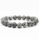 Gray Jasper, Natural Stone Bracelet