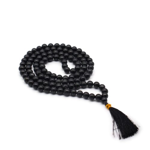Mala Prayer Beads with 108 Beads, Black Tourmaline, 8 mm Beads - Image 4